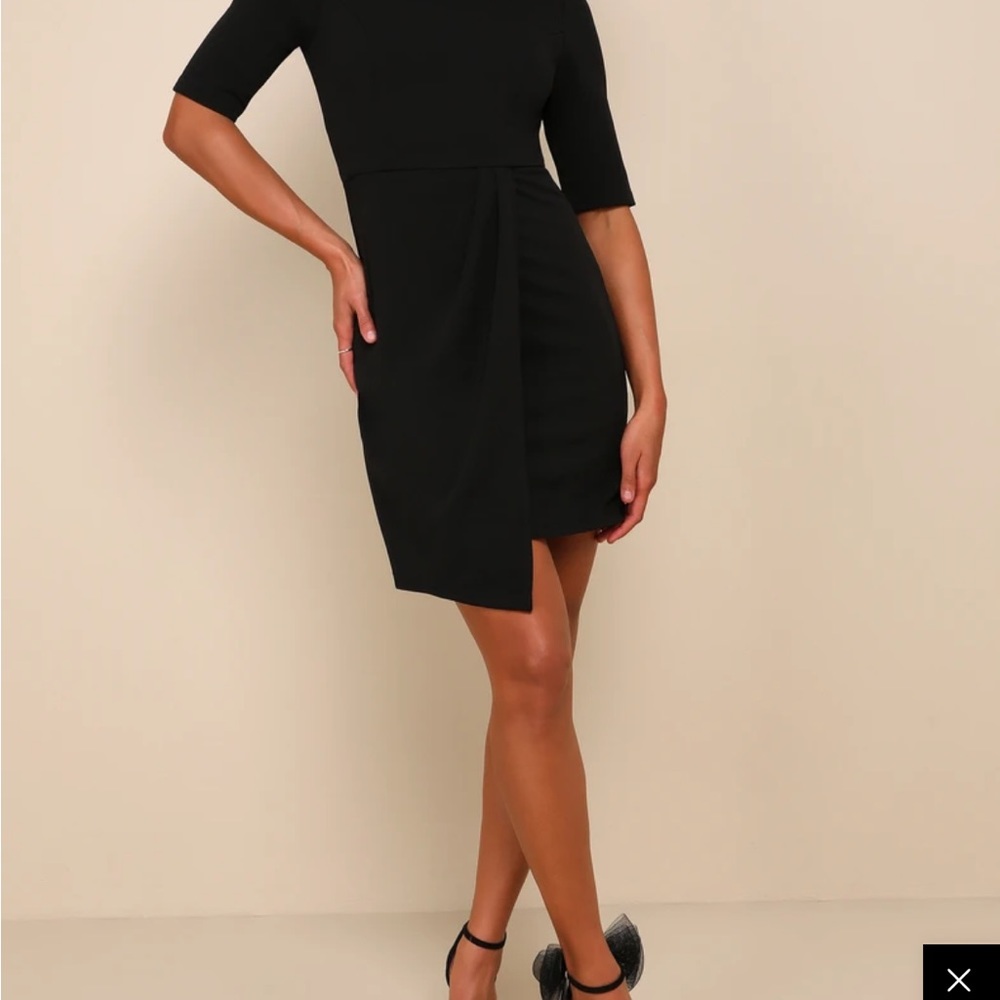 Lulus Westwood Black Half Sleeve Sheath.